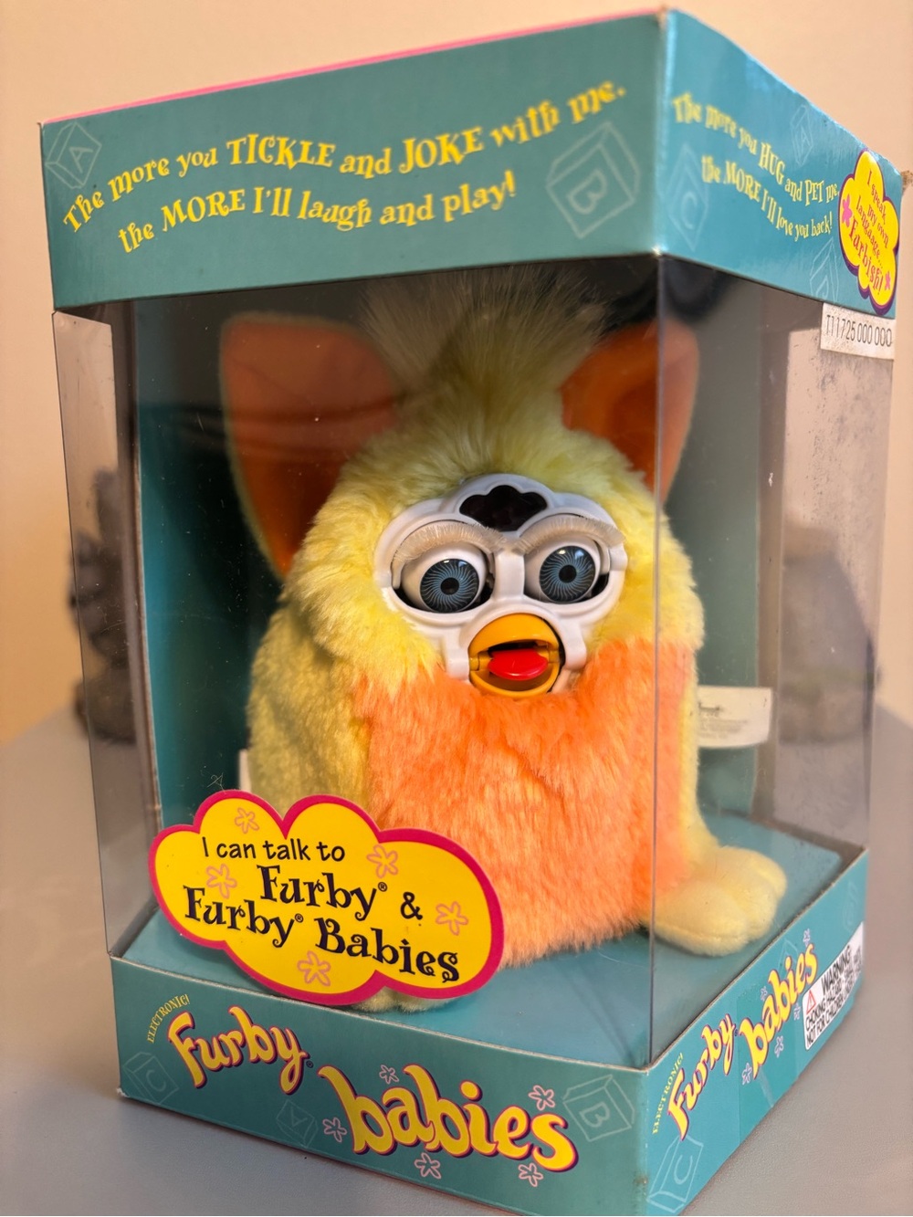 Tiger Electronics Furby Babies Plush Electronic Pet - Yellow & Orange Fur/ 1999